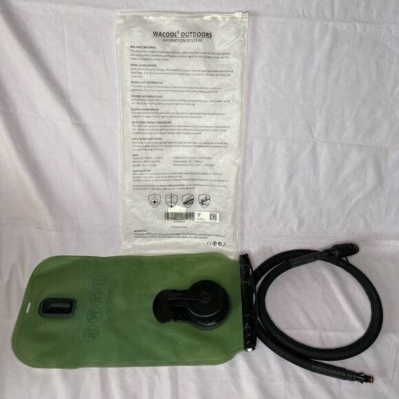 WACOOL 3L 3Liter 100oz BPA Free EVA Hydration Pack Bladder, GREEN - Picture 1 of 4